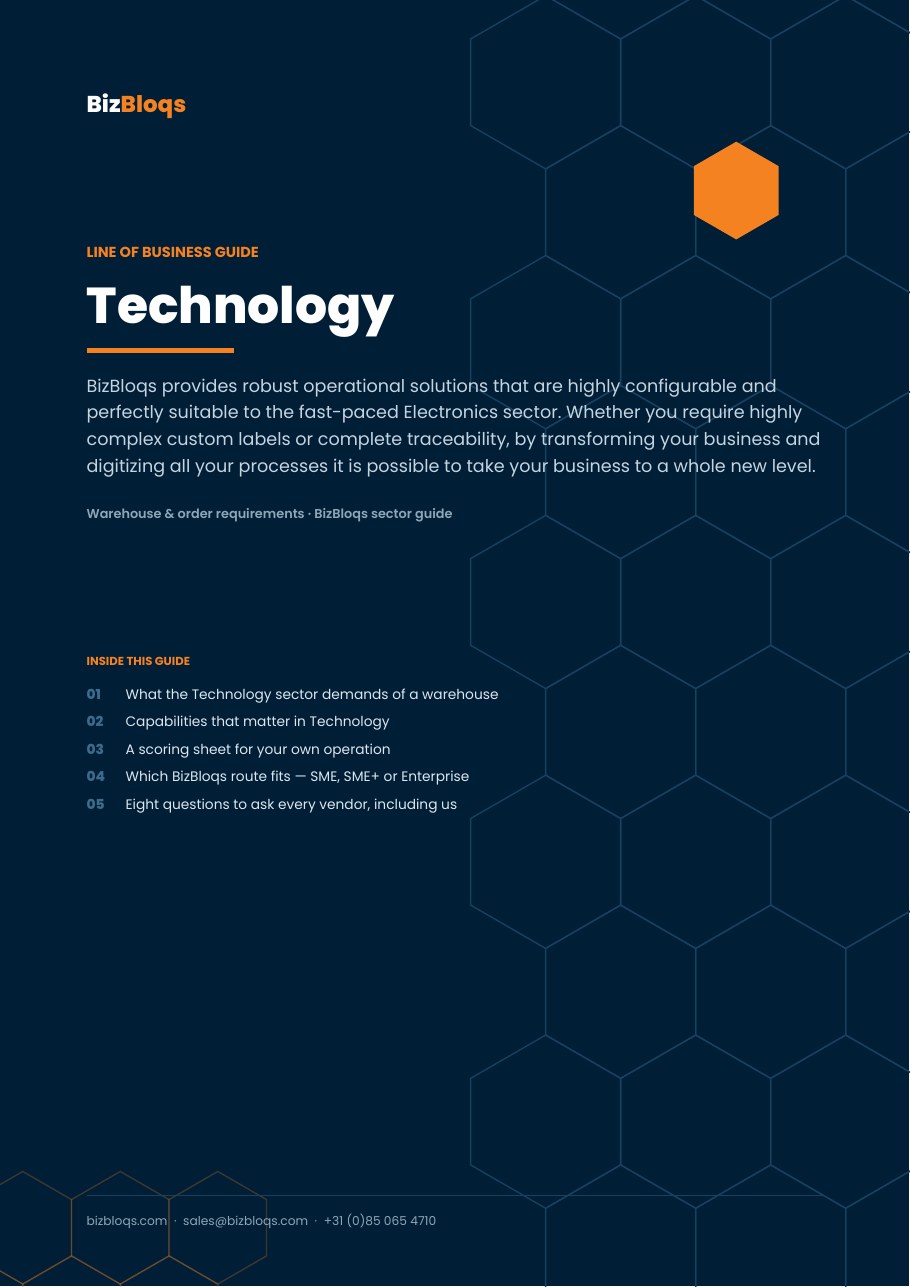Technology — Anforderungen an Lager & Aufträge