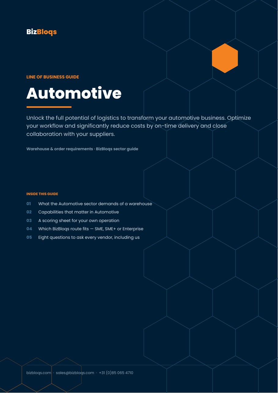 Automotive — Lager- & Auftragsanforderungen