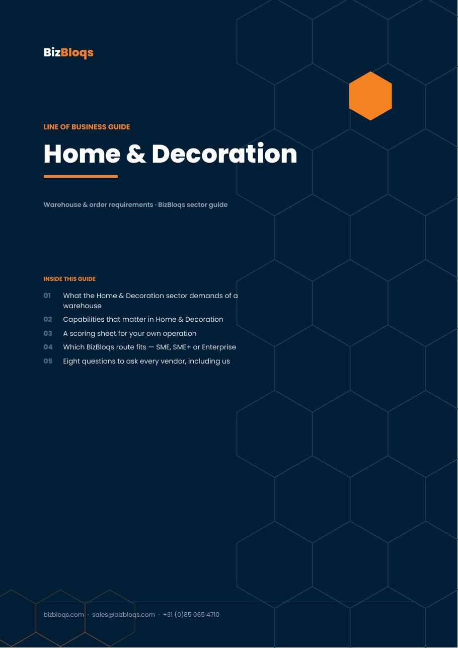 Home & Decoration — Anforderungen an Lager & Aufträge